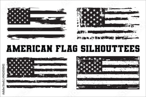 American Flag Silhouette Bundle photo