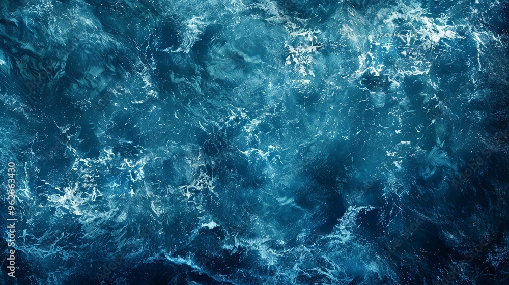 An Aerial View of the Ocean with Whitecaps and Waves An Aerial View of the Ocean with Whitecaps and Waves