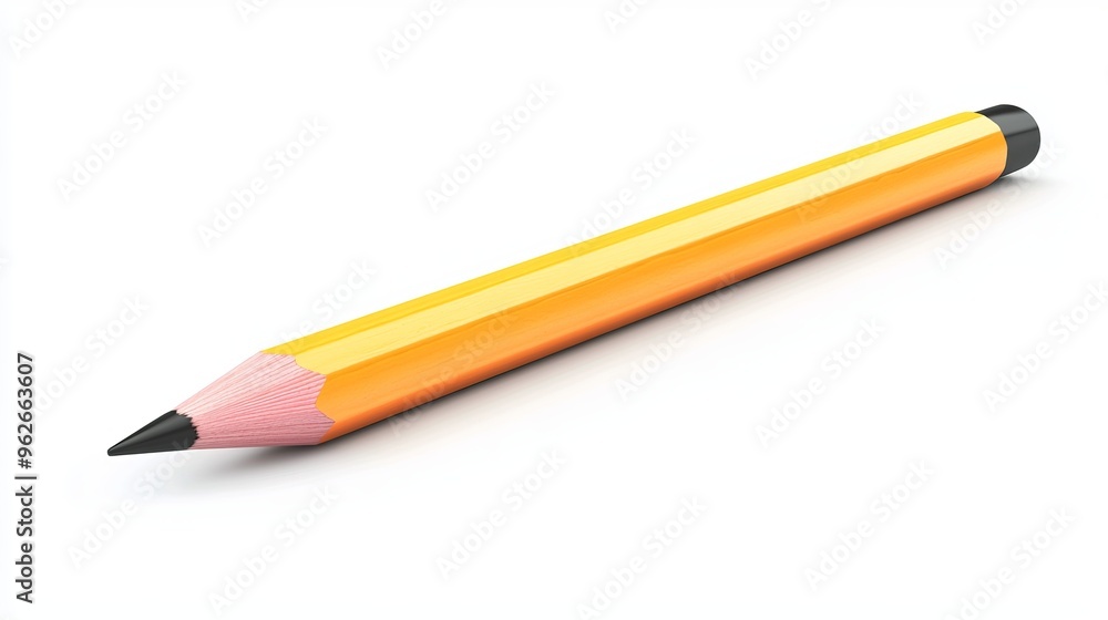 Cartoon pencil isolated on a white background Cartoon pencil isolated on a white background