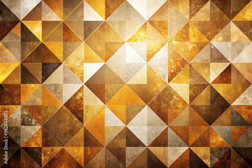 Wallpaper Mural A geometric mosaic of gold and brown triangles. Torontodigital.ca