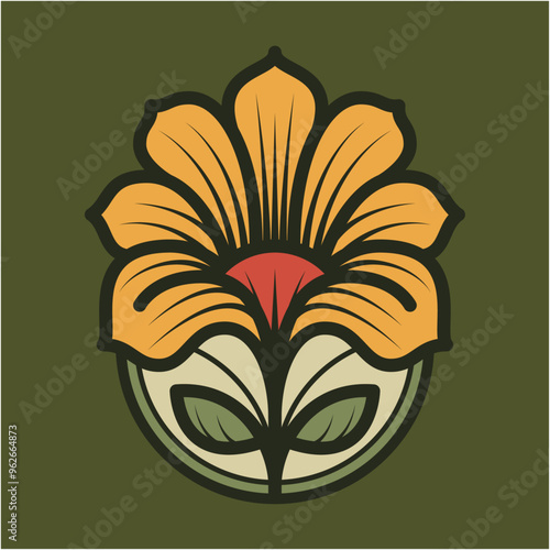 Art Deco Flower 04