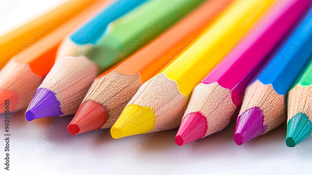 Color pencils isolated on a white background Color pencils isolated on a white background