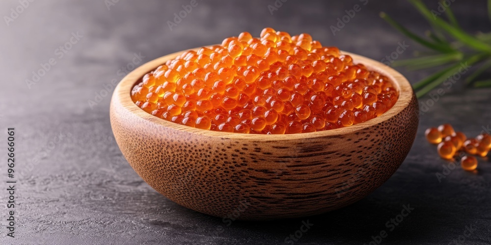 Wooden Bowl with Caviar Wooden Bowl with Caviar