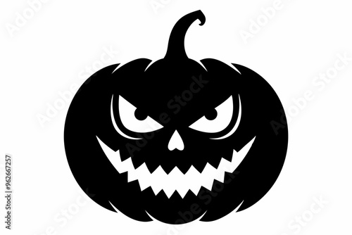 

Halloween pumpkin icon, halloween pumpkin silhouette vector photo