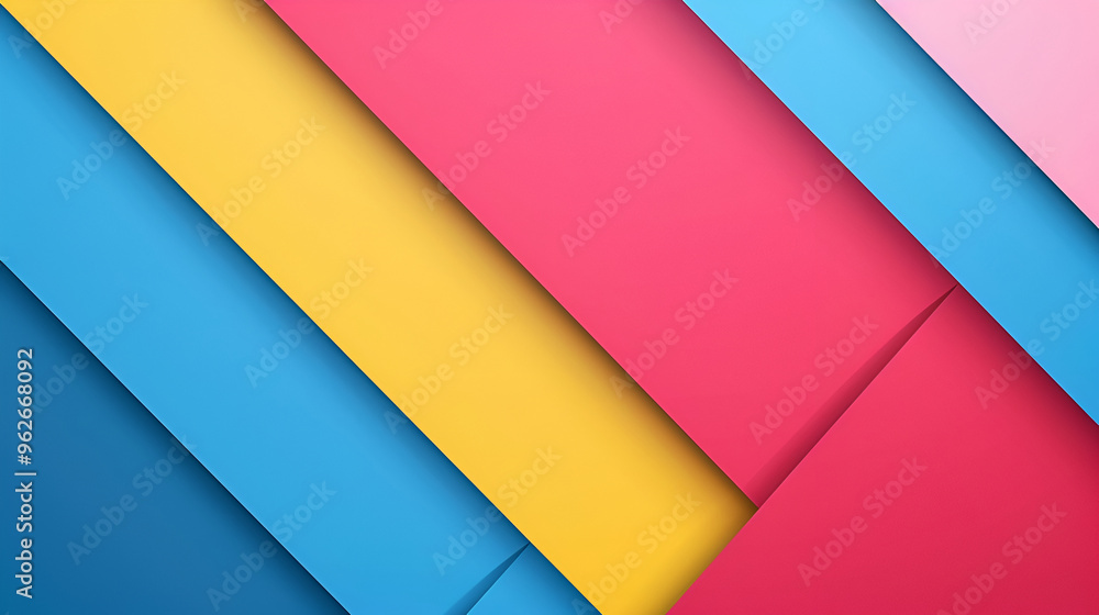 a vibrant geometric composition with overlapping rectangles in bright, solid colors The colors include shades of blue, red, pink, and yellow. The clean, minimalistic design makes it perfect a vibrant geometric composition with overlapping rectangles in bright, solid colors The colors include shades of blue, red, pink, and yellow. The clean, minimalistic design makes it perfect