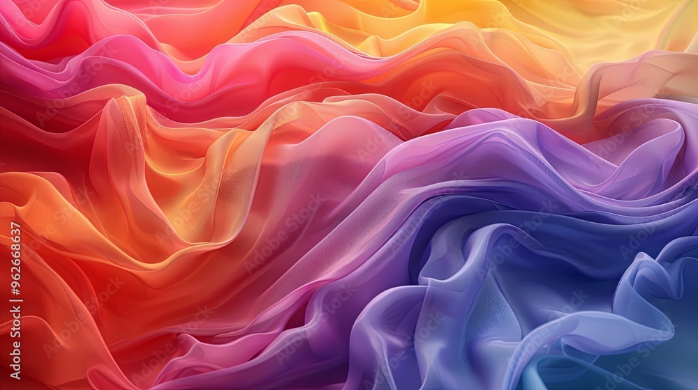 Abstract Swirling Multicolored Fabric with a Gradient Abstract Swirling Multicolored Fabric with a Gradient