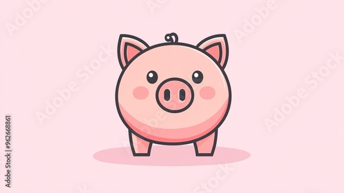 Illustration of a piggy bank icon