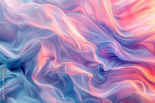 Dreamlike Fluidity Abstract Background with Flowing Pastel Tones