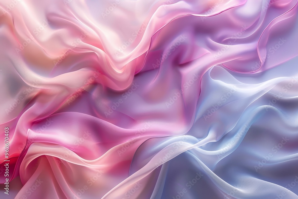 Obraz premium Pastel Rhythms Fluid, Flowing Abstract Shapes in Soft Tones