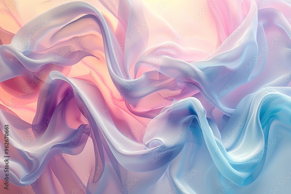 Fototapeta premium Soft Fluidity Abstract Background with Flowing Pastel Hues