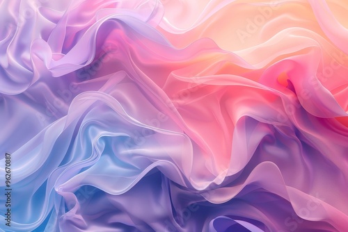 Fluid Movement Abstract Pastel Shapes with Soft Transitions