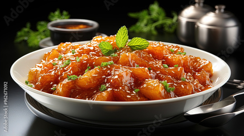 A Plate Of Gajar Ka Halwa Indian Dessert