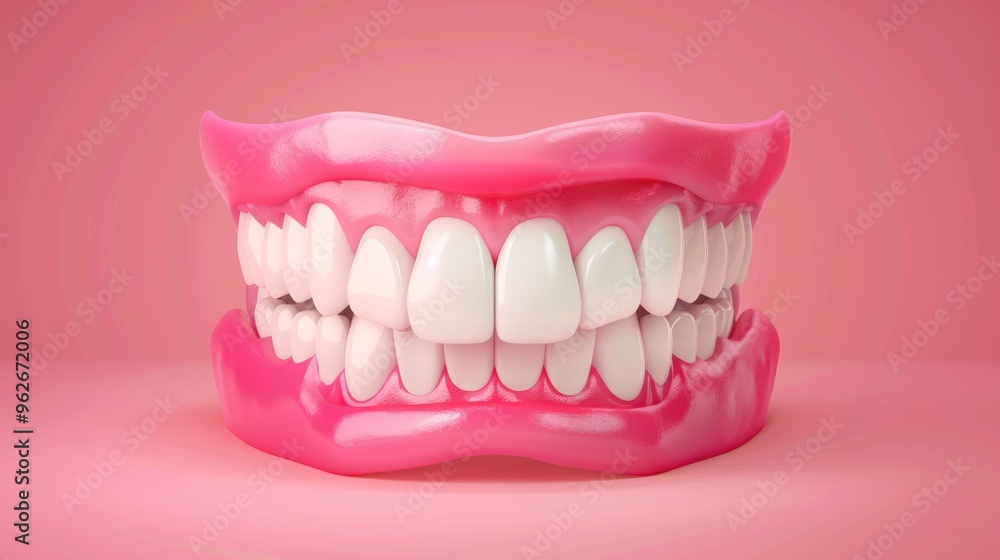 Close-up of a Perfect Smile with White Teeth Close-up of a Perfect Smile with White Teeth