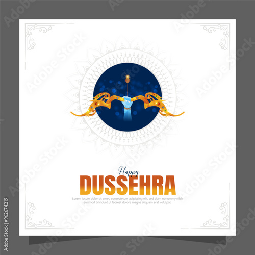 Dussehra is a Hindu festival symbolizing the triumph of good over evil, primarily celebrated by the epic story of Lord Rama's victory over the demon king Ravana. photo