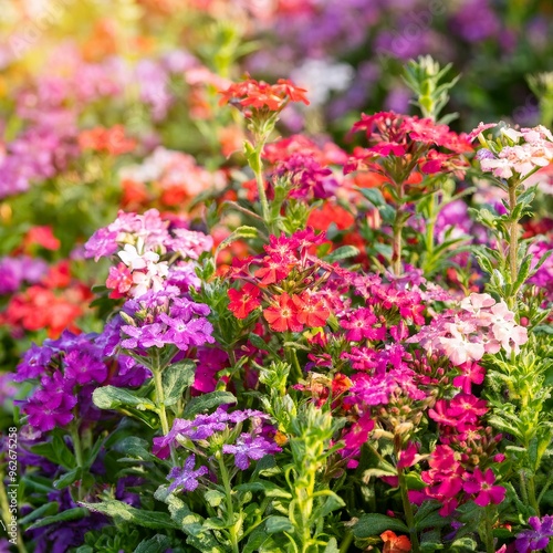 New flowers in a sunny spring day