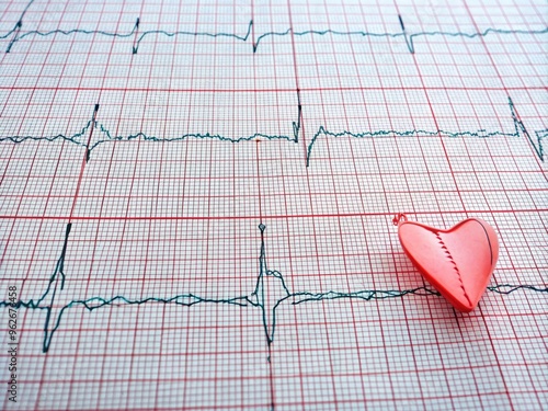 Anteroseptal St-Segment Elevation Myocardial Infarction (Stemi) Chest Pain And Ekg With Diagnostic Findings photo