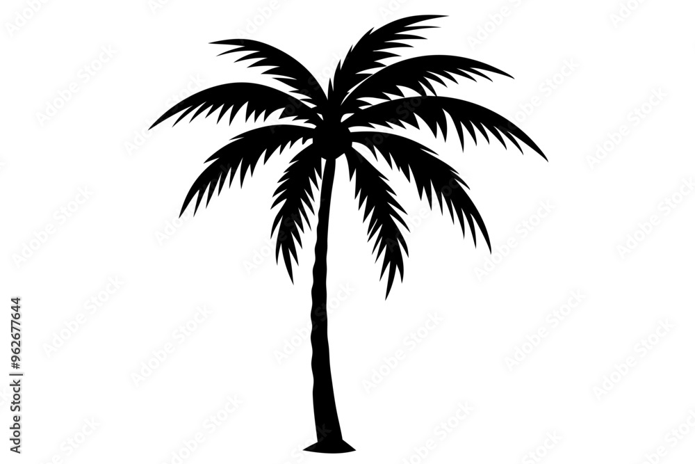 Obraz premium Coconut tree vector art illustration