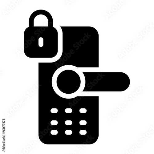 smart door glyph icon