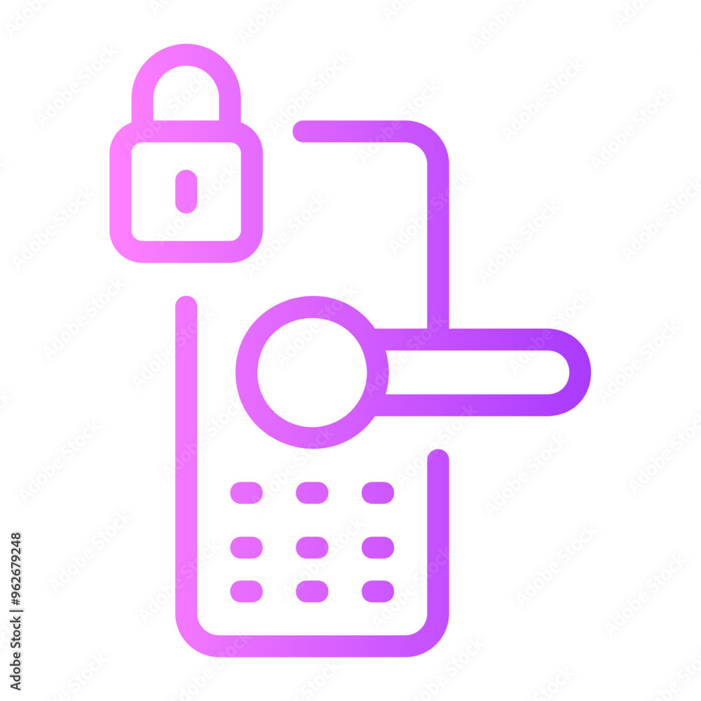 smart door gradient icon smart door gradient icon