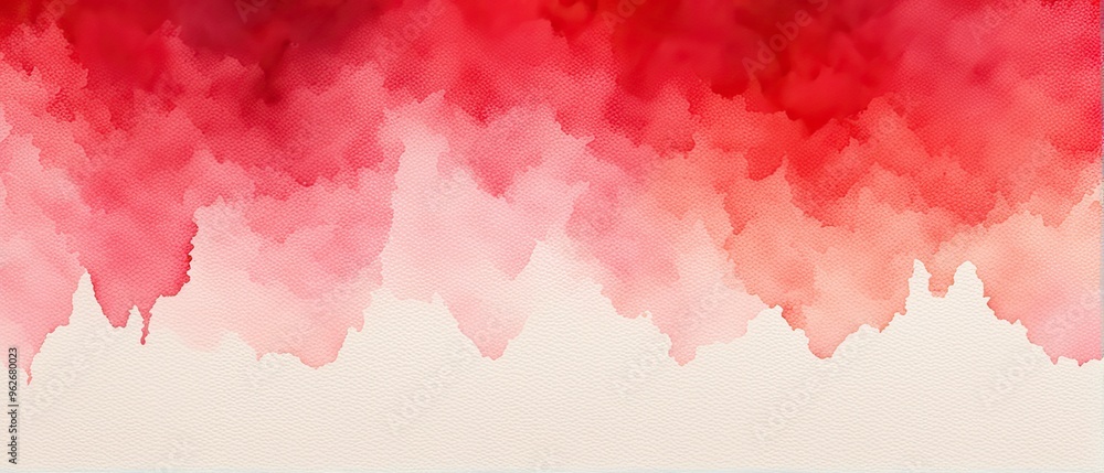 Fototapeta premium Abstract Watercolor Painting in Shades of Red