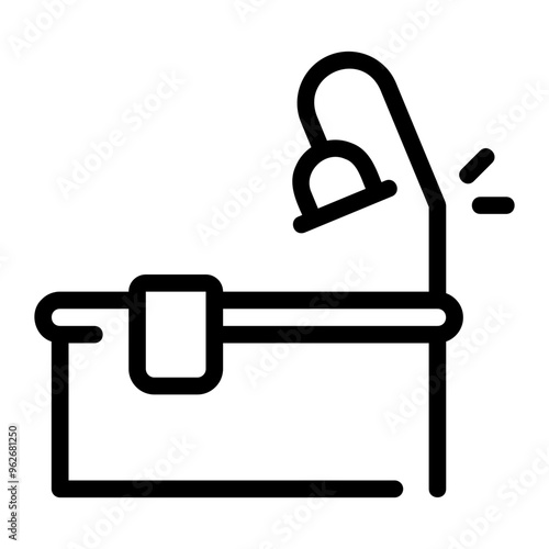 bathtub line icon