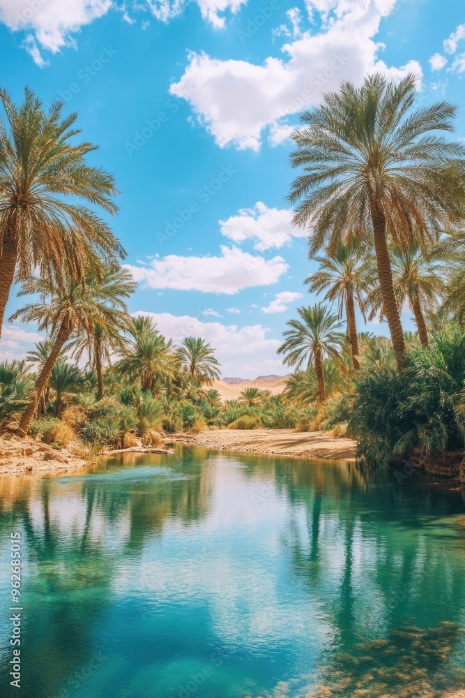 Fototapeta premium Palm tree beach landscape