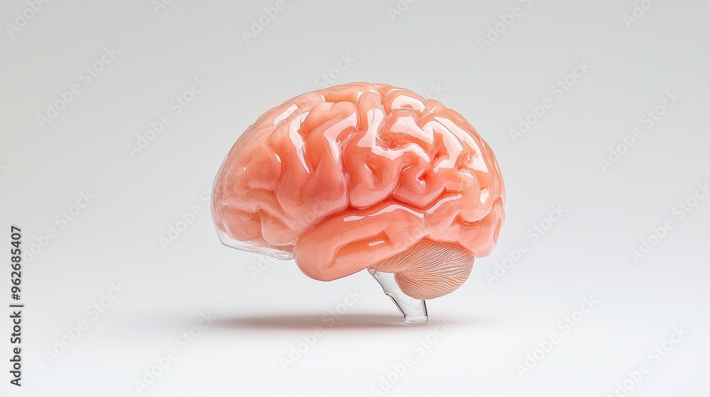 Transparent Plastic Brain Specimen with Product Label for Medical Education and Research Transparent Plastic Brain Specimen with Product Label for Medical Education and Research