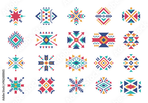 Decorative Ethnic Pattern Element Set 