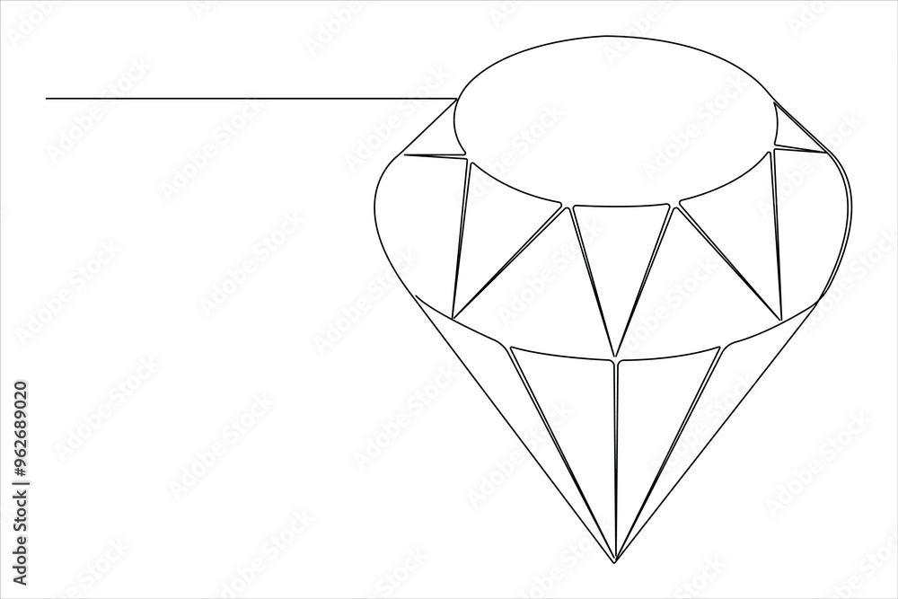 Diamond continuous one line art drawing of design vector illustration
Diamond continuous one line art drawing of design vector illustration