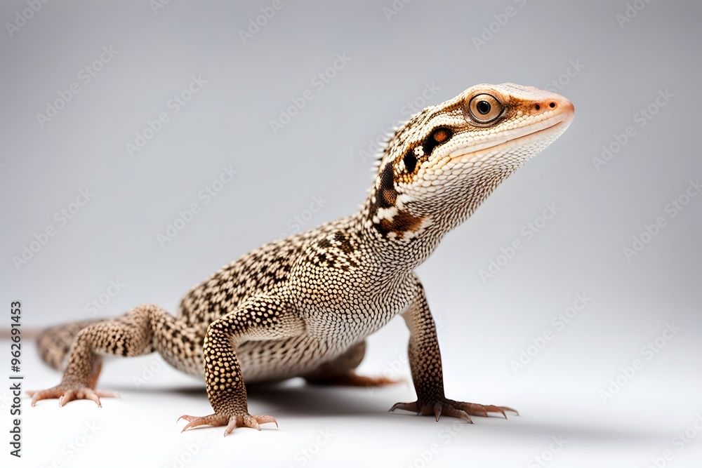 Ackie monitor animal on white background, AI Generated Ackie monitor animal on white background, AI Generated