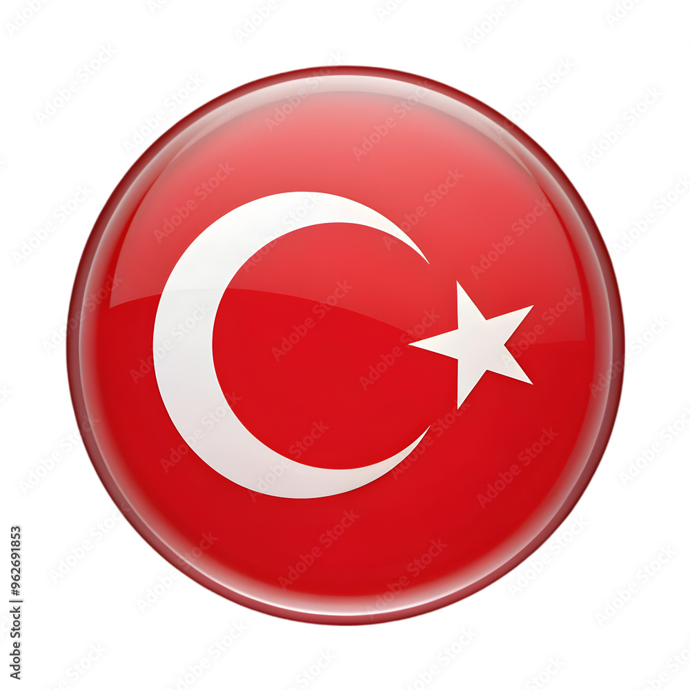 turkey flag badge isolated on transparent background turkey flag badge isolated on transparent background