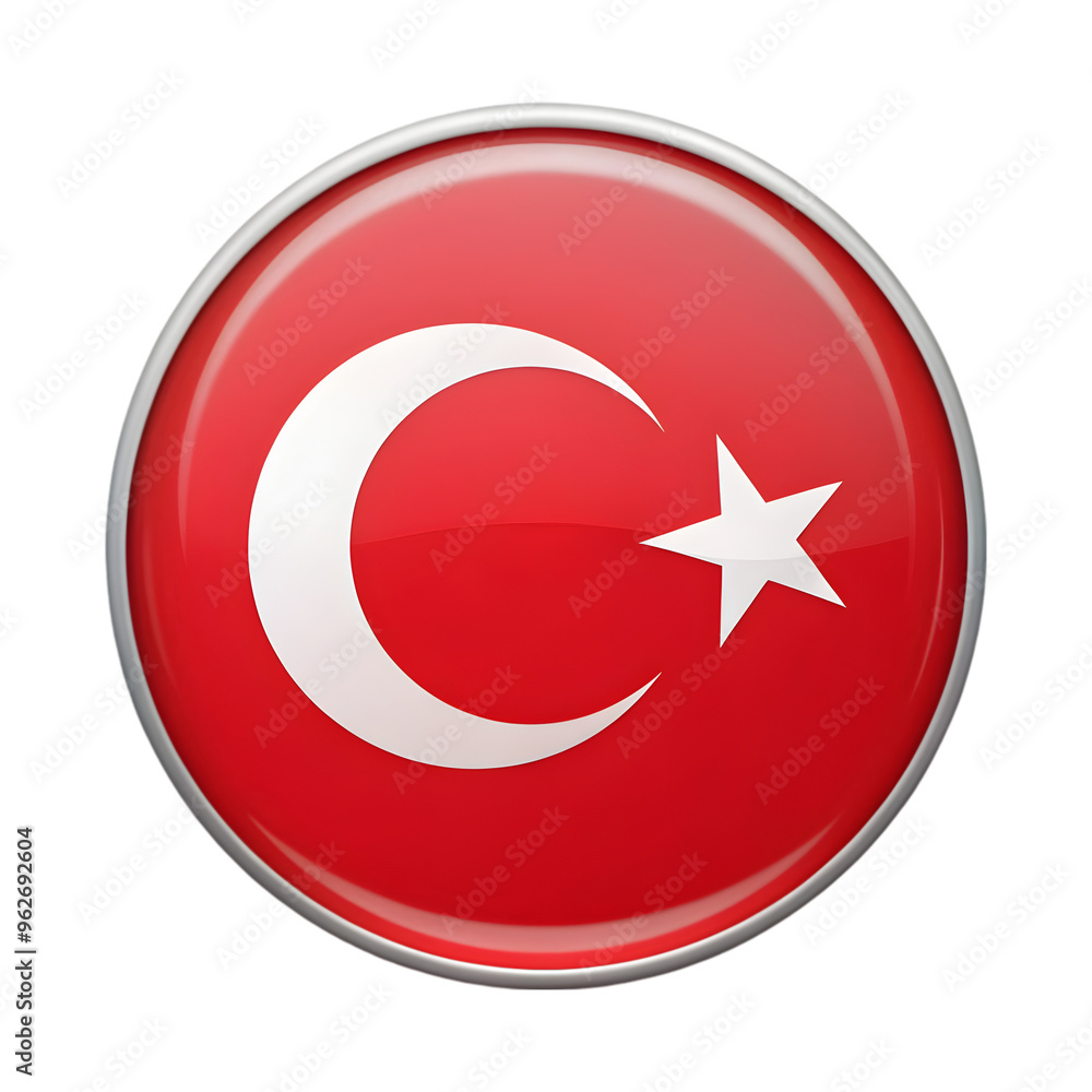 turkey flag badge isolated on transparent background turkey flag badge isolated on transparent background