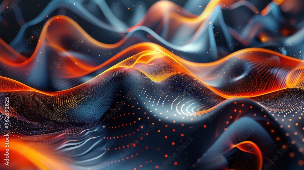 Design an abstract background that combines flowing lines with intricate geometric patterns. Aim for a composition that evokes a sense of dynamic energy and depth Design an abstract background that combines flowing lines with intricate geometric patterns. Aim for a composition that evokes a sense of dynamic energy and depth