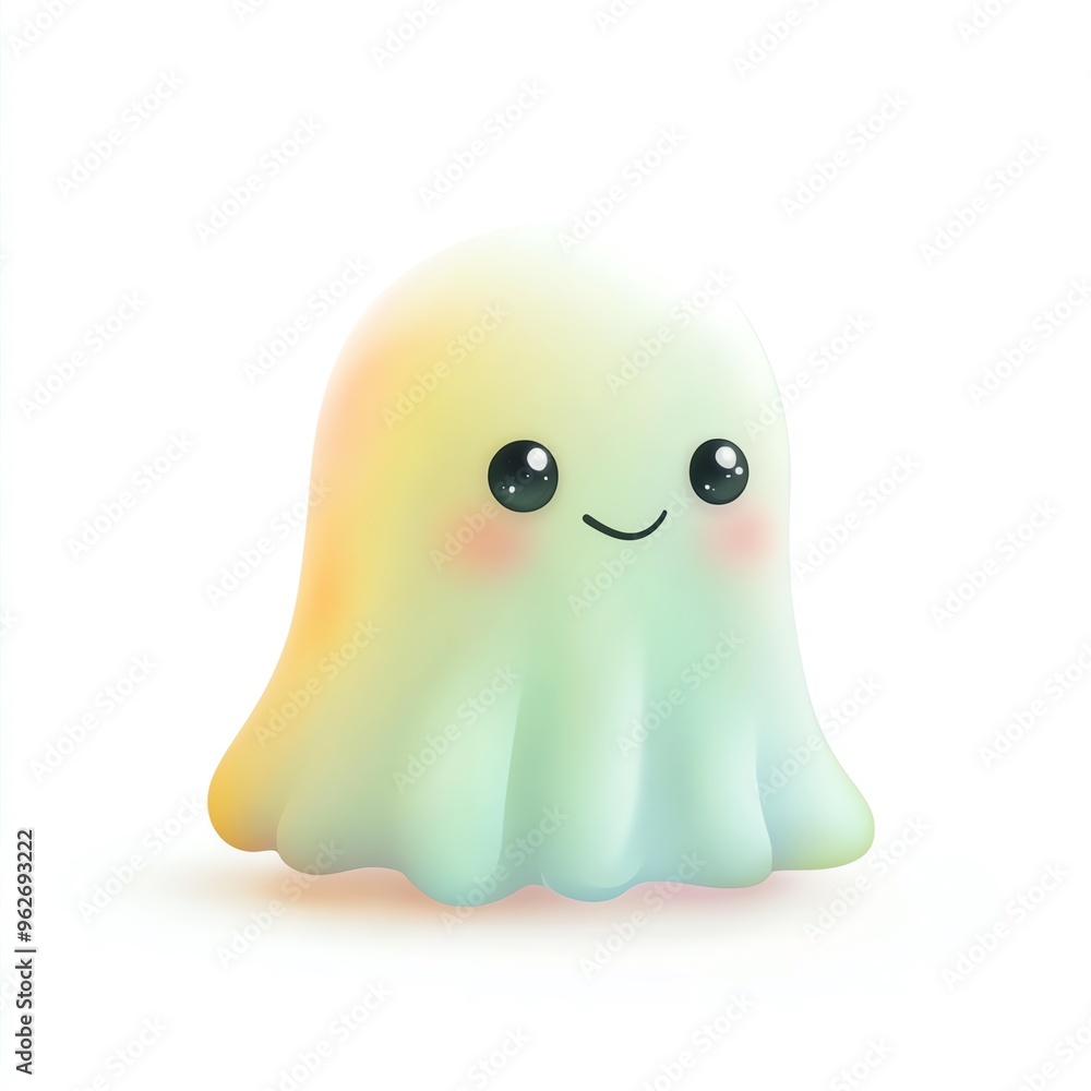 A kawaii dino ghost, Halloween theme, pastel colors, cute expression, isolated on white background A kawaii dino ghost, Halloween theme, pastel colors, cute expression, isolated on white background
