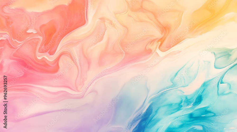 Abstract fluid art in pastel tones blending pink, orange, and blue. Perfect for backgrounds, design projects, and artistic decor. Abstract fluid art in pastel tones blending pink, orange, and blue. Perfect for backgrounds, design projects, and artistic decor.