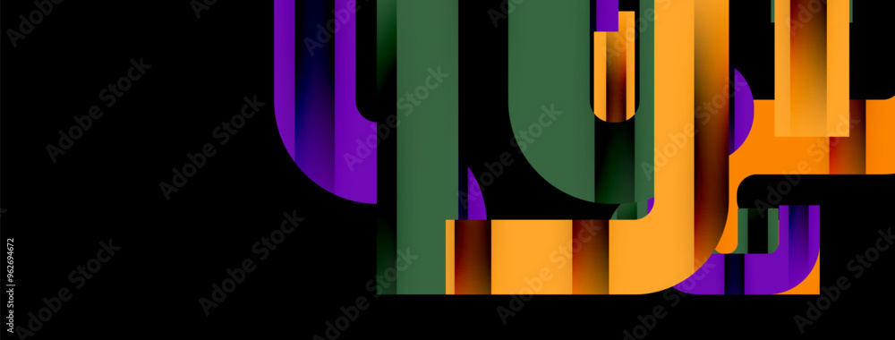 Fototapeta premium Lines, abstract letter style design background. Geometric vector Illustration For Wallpaper, Banner, Background, Card, Book Illustration, landing page