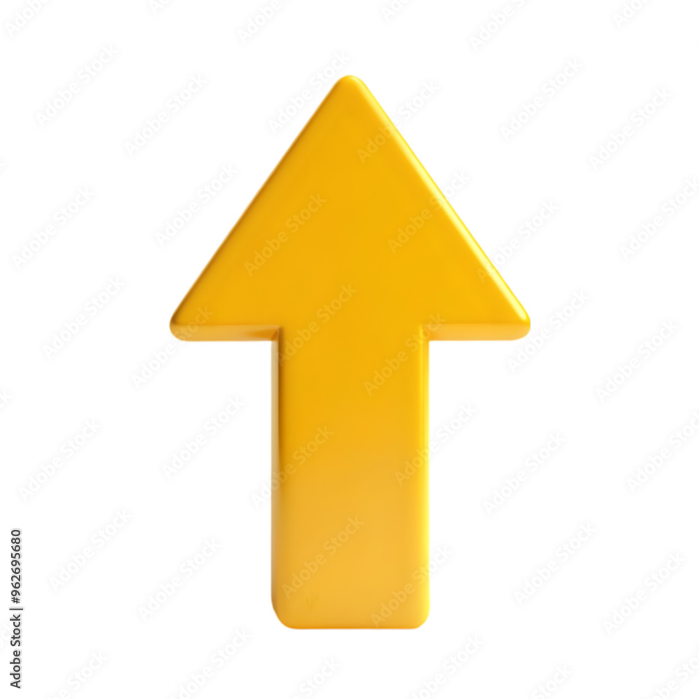 yellow arrow up isolated on transparent background yellow arrow up isolated on transparent background
