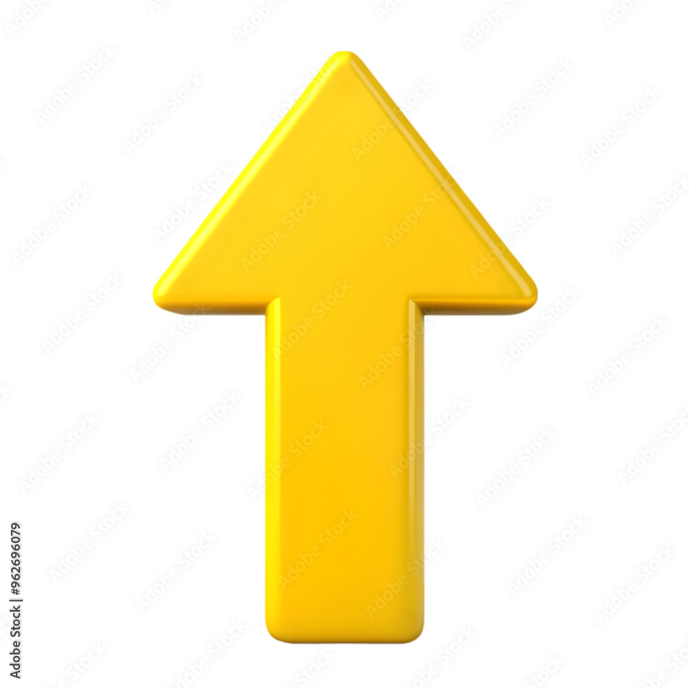 yellow arrow up isolated on transparent background yellow arrow up isolated on transparent background