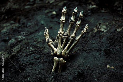 Skeleton Hand Emerging from the Earth.