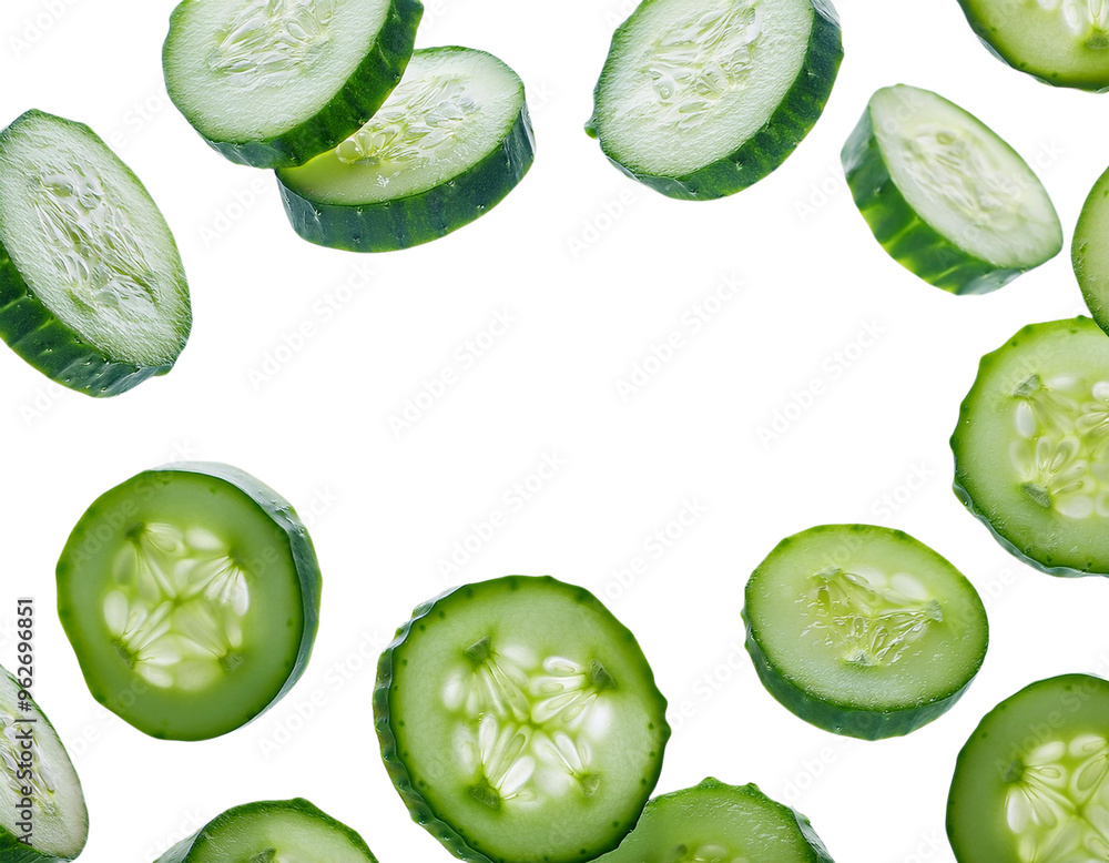 Transparent cucumber slice Floating Transparent cucumber slice Floating