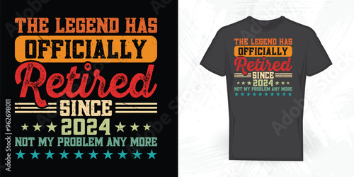 Retired 2024 Funny Retirement Pension Retired Vintage Retirement T-shirt Design
