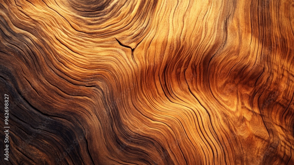 Close-up of natural wood grain texture with swirling patterns and warm hues, perfect for background or design elements in nature-themed projects. Close-up of natural wood grain texture with swirling patterns and warm hues, perfect for background or design elements in nature-themed projects.