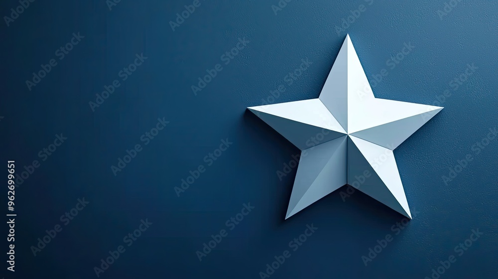 3D logo of a star isolated on a navy blue background modern and clean design 3D logo of a star isolated on a navy blue background modern and clean design