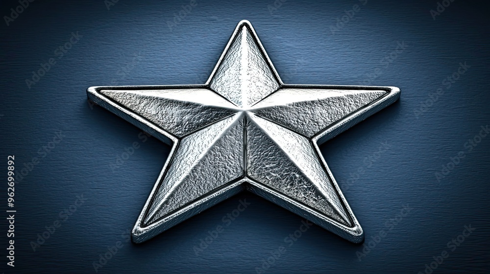 3D logo of a star isolated on a navy blue background modern and clean design 3D logo of a star isolated on a navy blue background modern and clean design