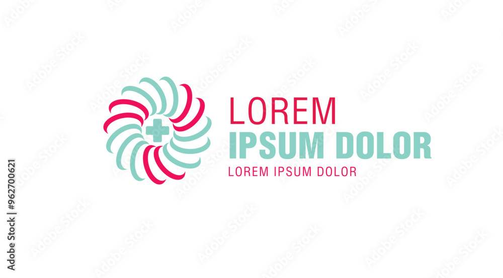 Obraz premium Medical logo design graphic illustration