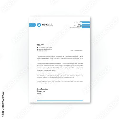 Professional corporate letterhead design for your business 