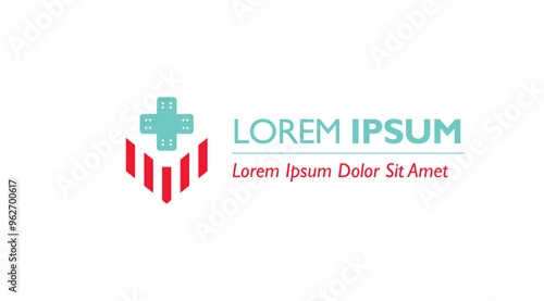 Medical logo design graphic illustration