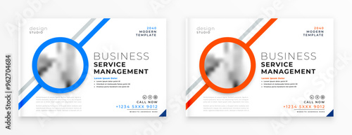 set of modern business brochure template for yearly magazine
