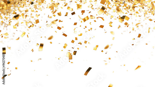 Wallpaper Mural Abstract gold confetti falling transparent background Torontodigital.ca
