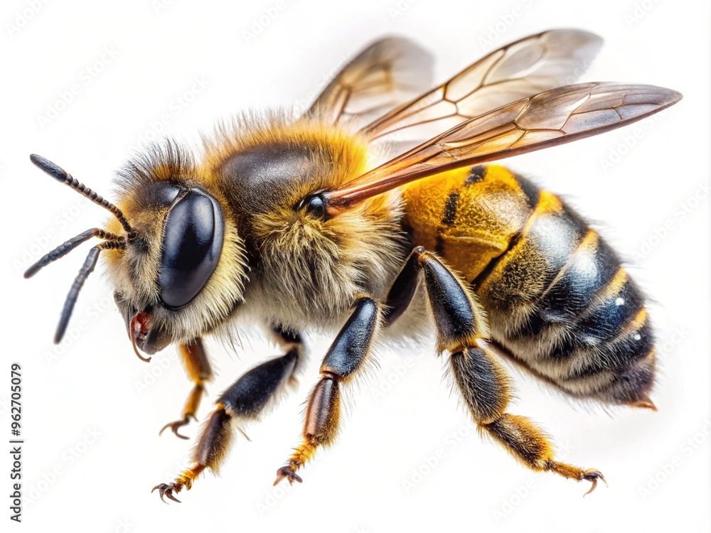 Bee flying in the yellow follower. Bee flying in the yellow follower.